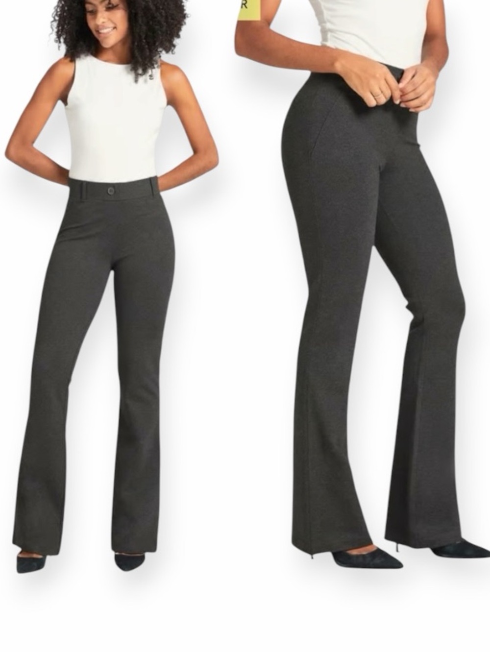 NEW Betabrand Bootcut Dress Pants Yoga Pants in Charcoal sz 1X *LONG*